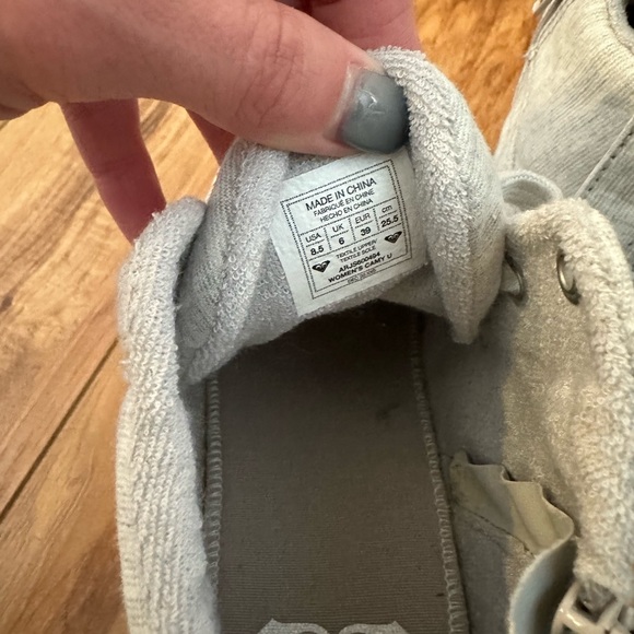 Roxy Sneakers Womens Camy U High Top Wedge Comfort Zip Canvas Gray size 8.5 - Picture 4 of 5